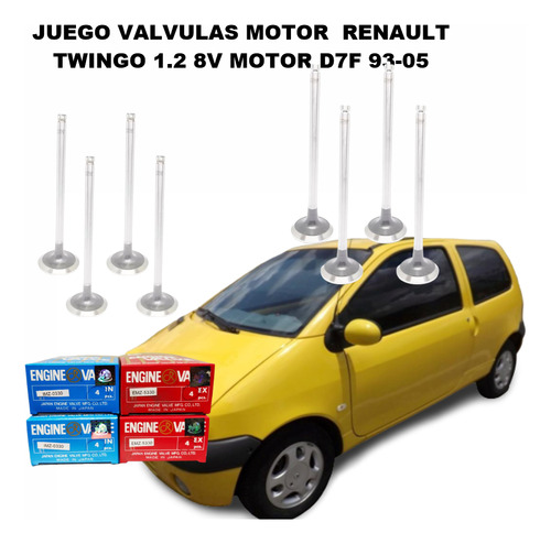 Juego Valvulas Motor  Renault Twingo 1.2 8v Motor D7f 93-05