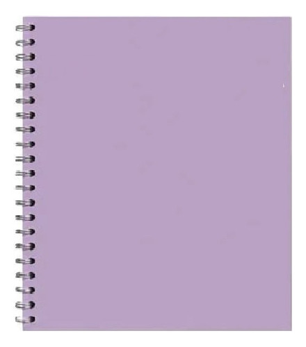 Cuaderno Espiral A4 100hjs Cuadros Economico Morado Pastel