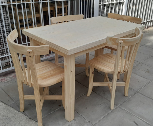 Mesa 1.20x70 + 4 Sillas Thonet , Living Comedor , En Pino