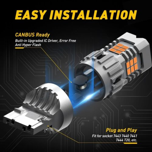 3000k Led Turn Signal Blinker Light Bulbs 7440 7441 7444 Bbv