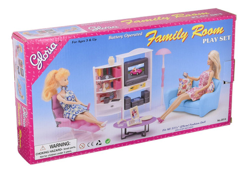 Barbie Tamaño Dollhouse Muebles  habitación Familiar.