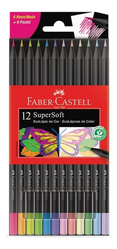 Colores Semiprofesional 6 Neón + 6 Pastel  Faber Castell