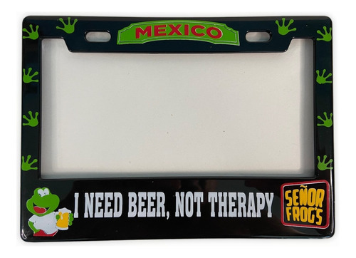 Marco Portaplaca Moto Sr. Frogs Mexico Placa Grande Se