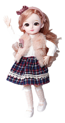 Moda 31cm 23 Flexible Ball Jointed Bjd Girl Doll, Trajes Con