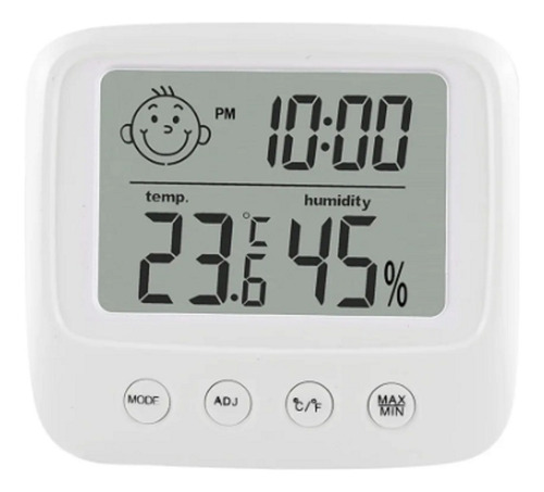 Termo Higrômetro Temperatura Umidade Do Ar Relógio Digital