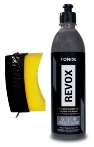 Aplicador Vonixx + Revox 500ml Pretinho Pneu Acetinado Fosco Cor Preto Fosco