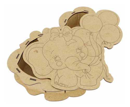 Caja Para Dulces Chocolates Regalo Elefante Bebé Art2970