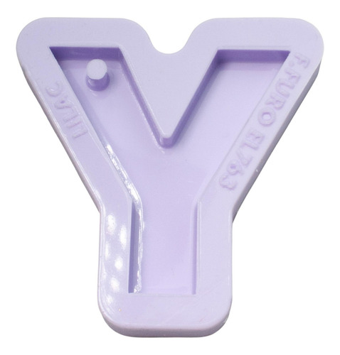 Molde De Silicone Para Resina Letra Y Padrão Com Furo