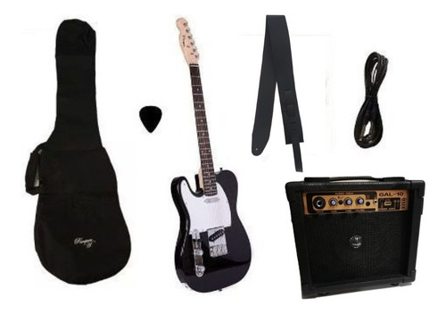 Combo Guitarra Electrica Telecaster Bk Parquer Amplificador