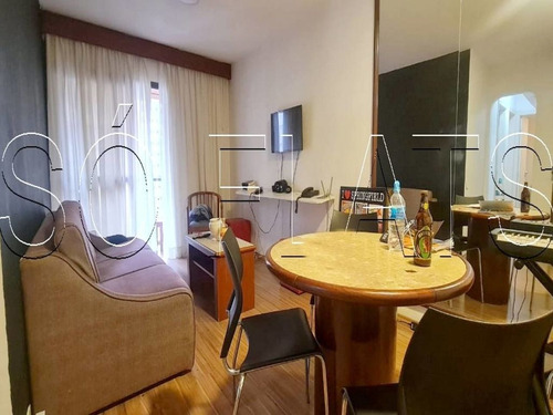 Imagem 2 de 15 de Flat No Jardins Junção Com 2 Dorms 60 M², Mobiliado - Sf31003