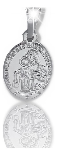 Medalla Virgen Del Carmen De Plata Fina 925