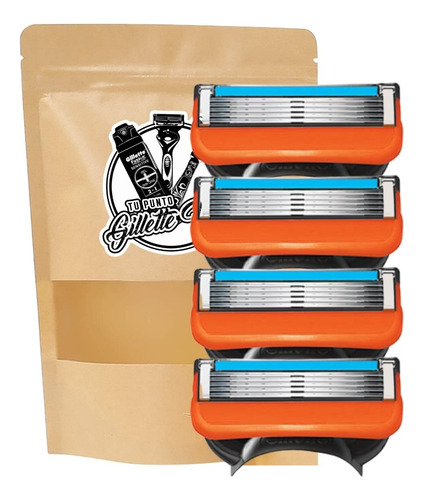 Imagen 1 de 1 de Cartuchos Repuesto Gillette Fusion5 Blister 4 Unid. Original