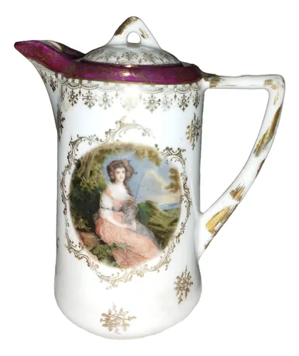 comprar Tetera Cafeterita Porcelana Escena Galante