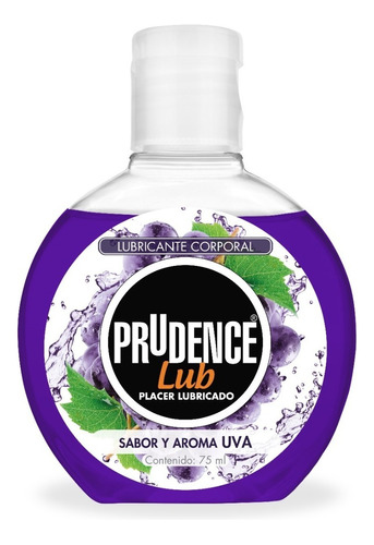 Prudence lubricante íntimo lub sabor y aroma uva 75ml