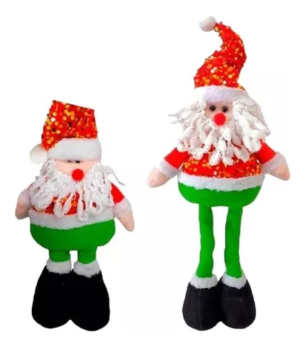 Muñeco De Navidad Santa Claus Plegable Alargador De 80 A 1 M