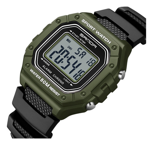 Reloj Digital Sanda 2156 Para Hombre, Moderno, Multifunciona