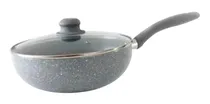 Comprar Wok Cool Bazar Antiadherente Granito C\u002Ftapa Vidrio 26 Cm