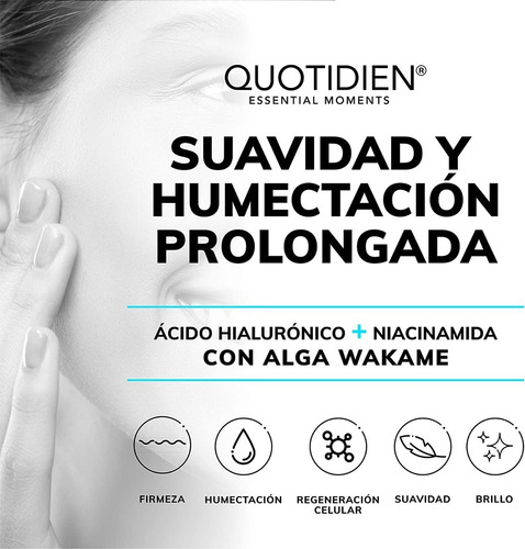 Imagen 7 de 9 de Gel Facial Hidratante Con Ácido Hialurónico + Niacinamida