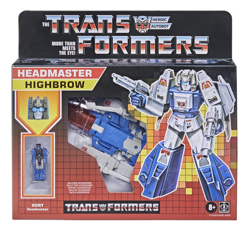 Figura Headmaster Retro Hasbro Transformers Highbrow +8