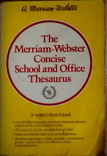 The Merriam-webster Concise School And Office Thesaurus