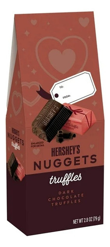 Dark Choco Hersheys Nuggets Truffles 79g Caja San Valentín