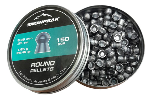 Chumbos Snowpeak 6.35mm 150 U. Bentancor Outdoor