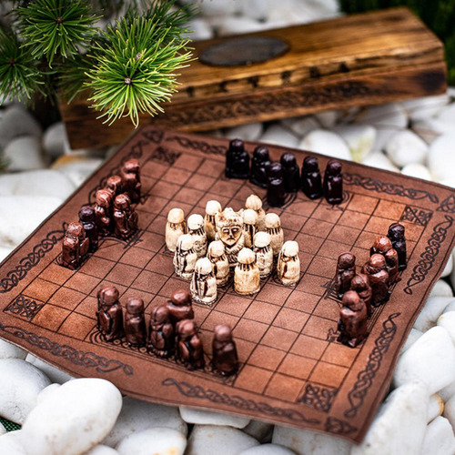 Juego De Ajedrez Vikingo Piezas De Ajedrez De Resina Con Caj