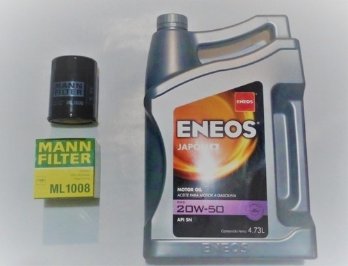 Kit Cambio De Aceite Eneos 20w 50 Para  Tsuru 1997 Al 2014