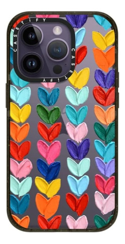 Funda Casetify Para iPhone 14 Pro Shockpr Daub Hearts