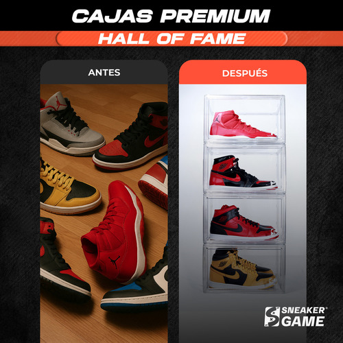 Caja Zapatos Tenis Zapatera Puerta Lateral Hall Of Fame 12pz Color Transparente