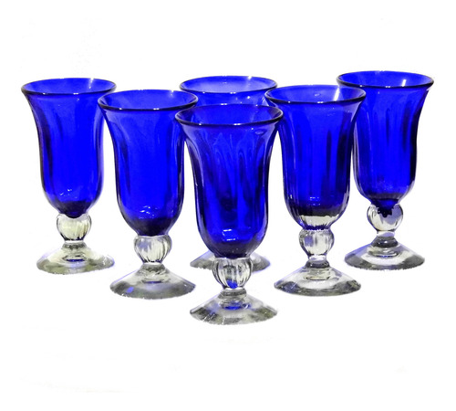Set 6 Copas Ambiente Para Agua 12oz Color - Vidrio Soplado