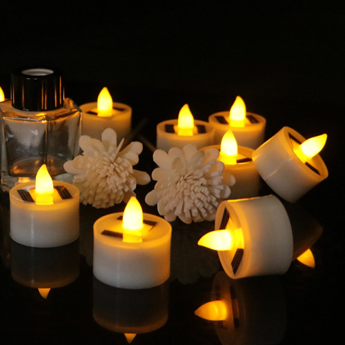 Velas Led Con Luz De Té Solar, Sin Llama, Para Exteriores