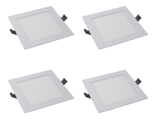 Panel Led P/embutir 12w Ledvance Calida Cuadrado Pack X 4