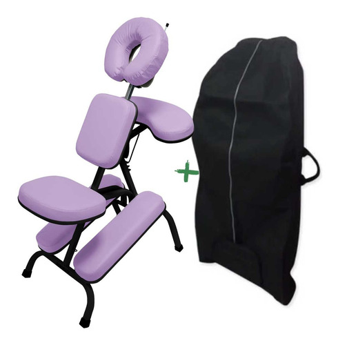 Imagem 1 de 4 de Kit Cadeira Quick Massage Legno Dobrável Shiatsu Black Bolsa