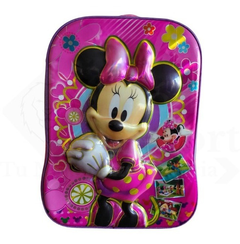 Mochila Morral Escolar Minnie Mouse 3d Infantil Niñas 35 L 