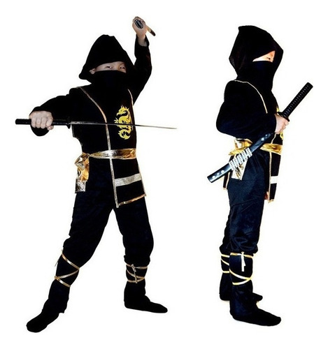 Disfraz De Niño Ninja Samurai Halloween Navidad Fs