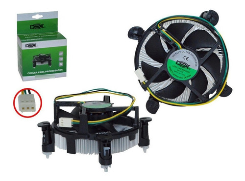 Imagem 3 de 6 de Cooler Dissipador Para Processador 1155 1156 Core I3 I5 I7