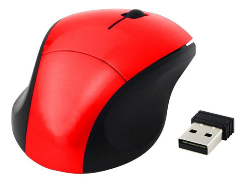 Mini Raton Inalambrico Optico Bluetooth Para Pc Laptop Mac Color Rojo