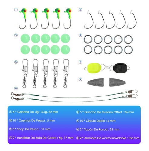Imagen 4 de 8 de Señuelos De Pesca Pack De 110 Uds Con Caja Armería Virtual