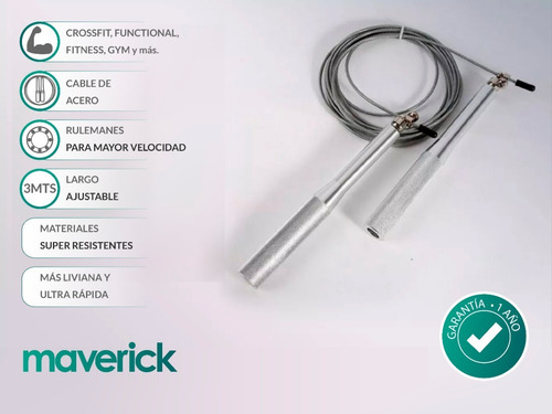 Imagen 2 de 8 de Speed Rope Soga Fitnes Entrenamiento Functional Maverick Gym