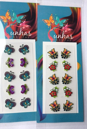 Adesivos Unha 3d Unhas Bonita