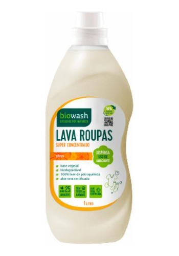 Kit 2 Lava Roupas Citrus Biodegradável Biowash 1l