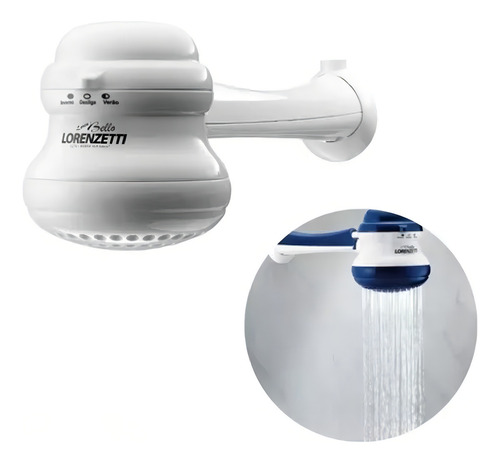 Chuveiro Lorenzetti Maxi Banho Ultra Com Cano 220v 5500w Branco 5.5 Kw