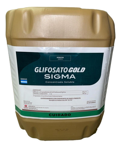 Herbicida Total Glifosato Al 60% 20 Lt Sigma Gold Matayuyos