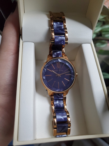 Reloj De Pulsera Anne Klein Para Mujer Azul Marino (Usado)