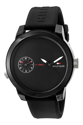 Reloj Tommy Hilfiger Negro De Hombre Silicona 1791326