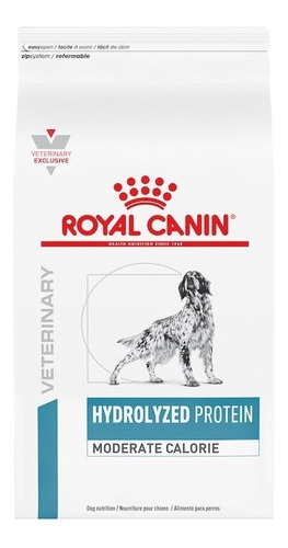Alimento Royal Canin Veterinary Diet Canine Hydrolyzed Protein Moderate Calorie para perro adulto todos los tamaños sabor mix en bolsa de 3.5kg