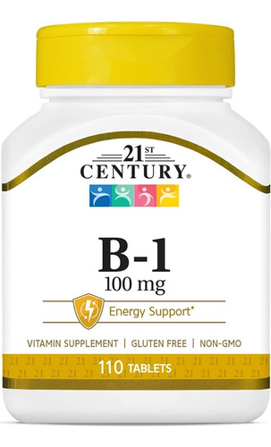 21st Century | Vitamin B-1 I 100mg I 110 Comprimidos I Usa