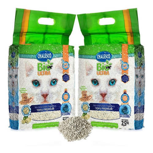 Areia De Gato Biodegradável Pacote 2,5kg Tofu Chalesco