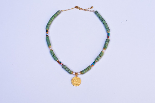 Collar Jade Con Dije Moneda